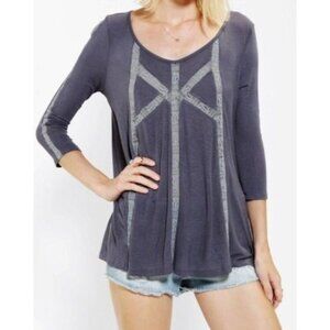 Kimchi Blue Lace Inset‎ Frock Top M